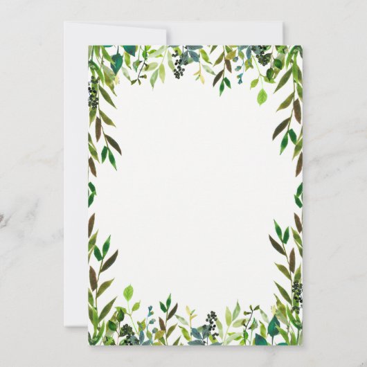 Glorious Greenery | Neue Adresse Ankündigung (Rückseite)