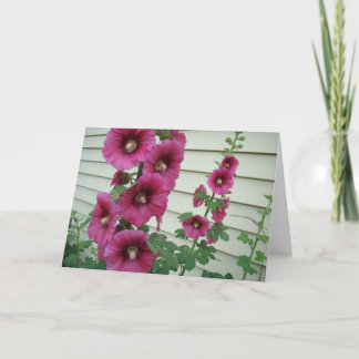 Glorious Hollyhocks Karte