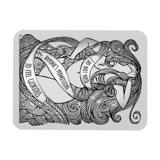 Glorious Magnet in Grau (Horizontal)