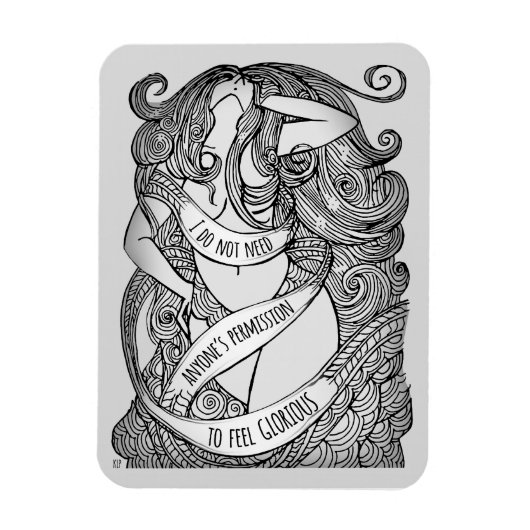 Glorious Magnet in Grau (Vertikal)