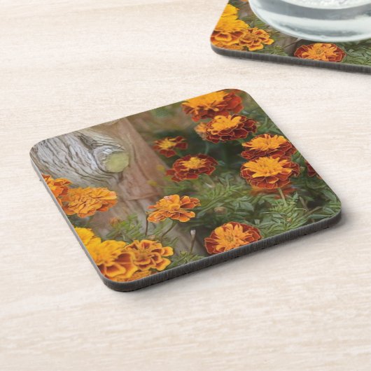 Glorious Marigolds Getränkeuntersetzer (Linke Seite)