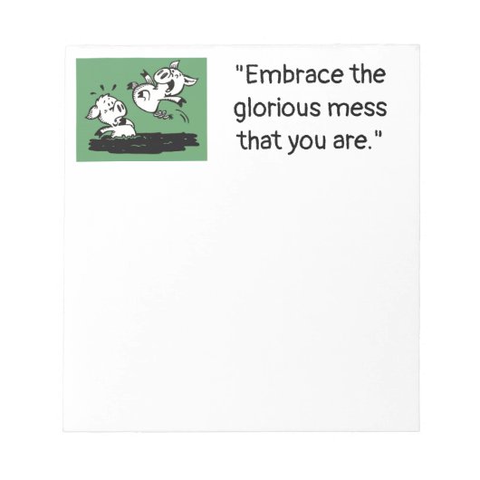 'Glorious Mess' Notepad Notizblock (Vorderseite)