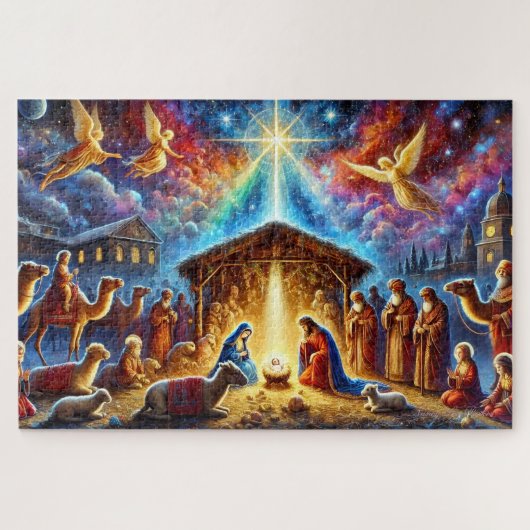 Glorious Nativity Scene Christmas Manger Story Puzzle (Horizontal)
