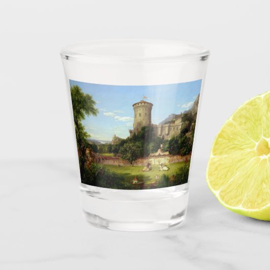 Glorious Past (mittelalterliche Büste) (Vintage Ku Schnapsglas (Vorderseite)