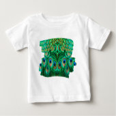 Glorious Peacock Feathers Baby T-shirt (Vorderseite)