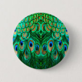 Glorious Peacock Feathers Button (Vorderseite)