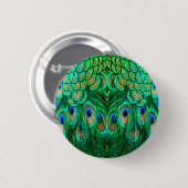 Glorious Peacock Feathers Button (Vorne & Hinten)