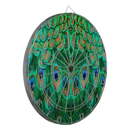 Glorious Peacock Feathers Dartscheibe (Vorderseite Links)