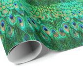 Glorious Peacock Feathers Geschenkpapier (Rolleneckpunkt)