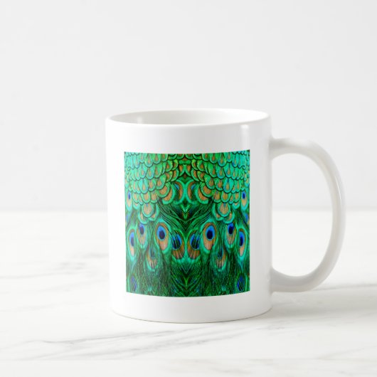 Glorious Peacock Feathers Kaffeetasse (Rechts)