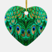 Glorious Peacock Feathers Keramikornament (Vorne)