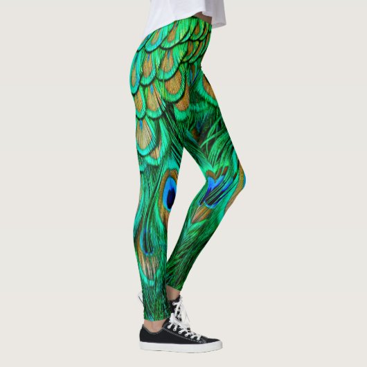 Glorious Peacock Feathers Leggings (Rechts)