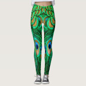Glorious Peacock Feathers Leggings (Vorderseite)