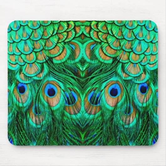 Glorious Peacock Feathers Mousepad (Vorne)