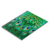 Glorious Peacock Feathers Notizblock (Linke Seite)