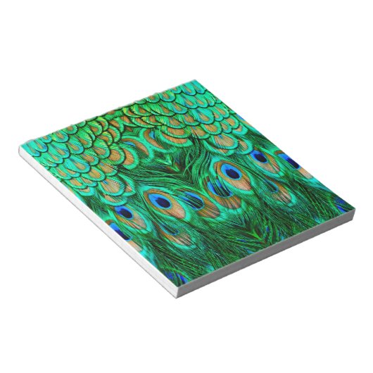 Glorious Peacock Feathers Notizblock (angewinkelt)