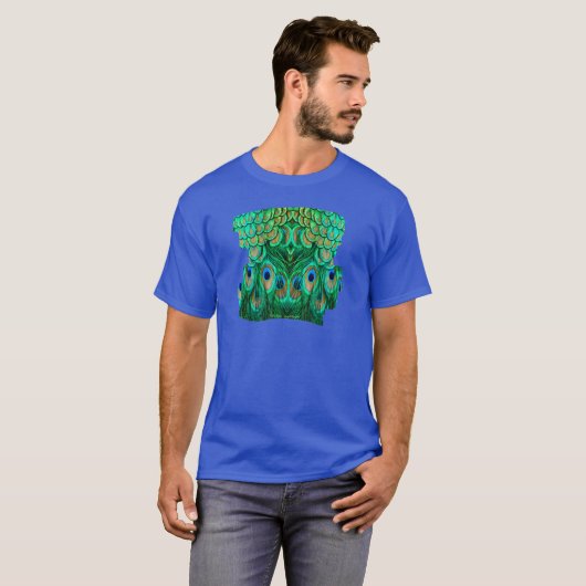 Glorious Peacock Feathers T-Shirt (Vorne ganz)