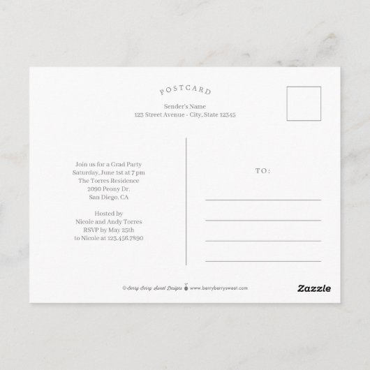 Glorious Peak Abschluss Ankündigung Postkarte (Rückseite)