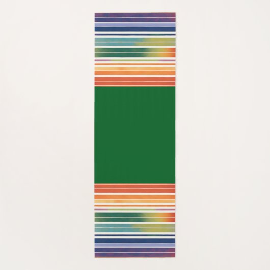 Glorious Rainbow Stripes Yogamatte (Rückseite)