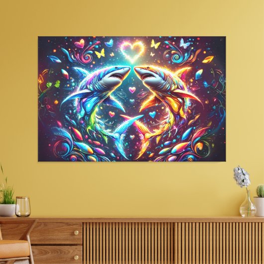 Glorious Shark Leinwanddruck (Insitu (Wohnzimmer))