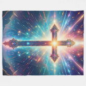 Glorious Shining Cross Fleecedecke (Vorderseite (Horizontal))
