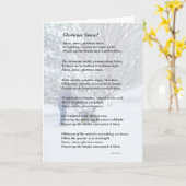 Glorious Snow Seasonal Gedicht Karte (Gelbe Blume)
