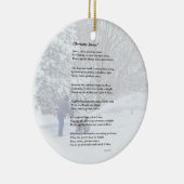 Glorious Snow Seasonal Gedicht Keramik Ornament (Rechts)