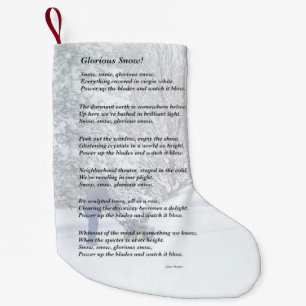 Glorious Snow Seasonal Gedicht Kleiner Weihnachtsstrumpf