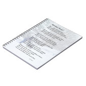 Glorious Snow Seasonal Gedicht Notizblock (Linke Seite)