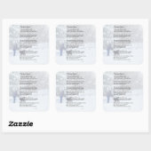 Glorious Snow Seasonal Gedicht Quadratischer Aufkleber (Blatt)