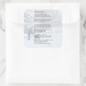 Glorious Snow Seasonal Gedicht Quadratischer Aufkleber (Tasche)