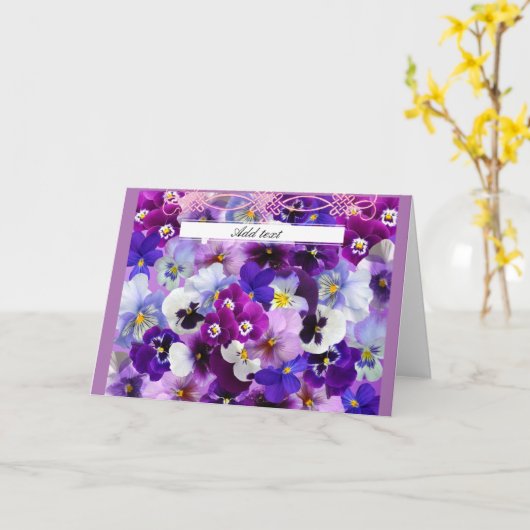 Glorious Stiefmütterchens Template Karte (Gelbe Blume)