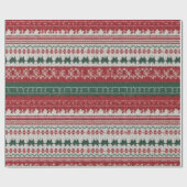 Glorious Tacky Ugly Christmas Sweater Design Geschenkpapier (Flach)