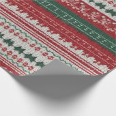 Glorious Tacky Ugly Christmas Sweater Design Geschenkpapier (Ecke)