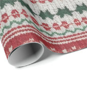 Glorious Tacky Ugly Christmas Sweater Design Geschenkpapier (Rolleneckpunkt)