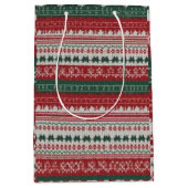 Glorious Tacky Ugly Christmas Sweater Design Mittlere Geschenktüte (Vorderseite)
