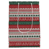 Glorious Tacky Ugly Christmas Sweater Design Mittlere Geschenktüte (Rückseite)