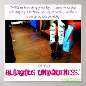 Glorious Uniquness Quote Poster (Vorne)