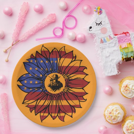 Glorious Veterans orange Pappteller (Party)