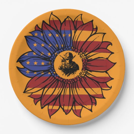 Glorious Veterans orange Pappteller (Vorderseite)