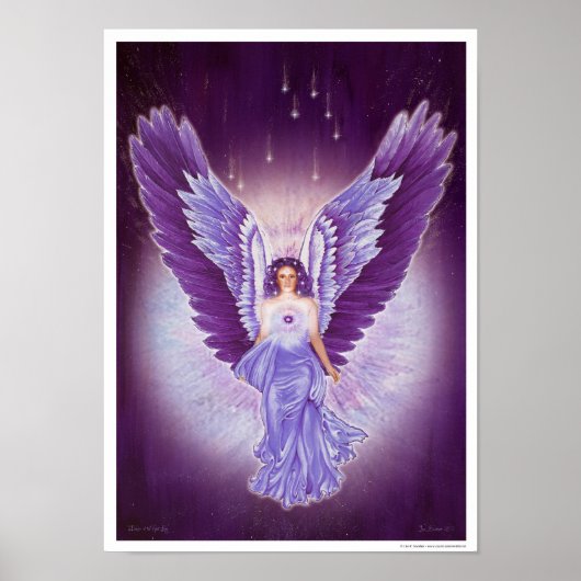 Glorious Violet Amethyst Angel Poster (Vorne)