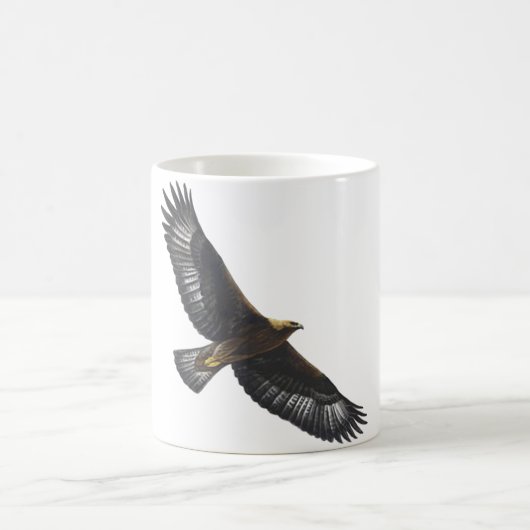 Glorius goldenes Eagle Ansteigen Kaffeetasse (Mittel)