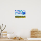 Glorreiche Abstrakte Landschaft Art Bauernhof Poster (Küche)