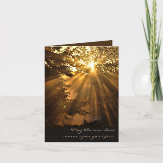 Glorreiche Inspirationssonne mit Sonnenstrahlen Karte (Vorderseite)