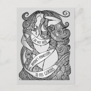 Glorreiche Postkarte in Grau