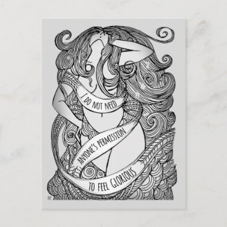 Glorreiche Postkarte in Grau