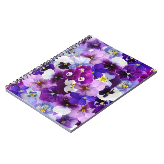 Glorreiche Stiefmütterchen, hübsch und farbenfroh, Notizblock (Linke Seite)