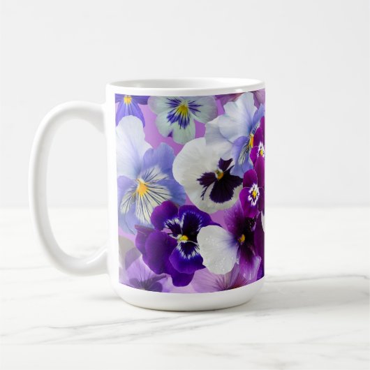 Glorreiche Stiefmütterchen Kaffeetasse (Links)