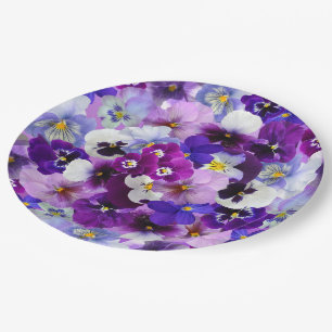 Glorreiche Stiefmütterchen Pappteller