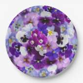 Glorreiche Stiefmütterchen Pappteller (Vorderseite)